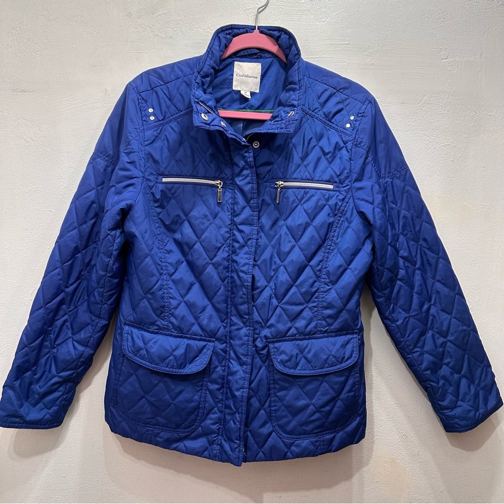 EUC women’s M Croft & Barrow Royal Blue Quilted Puffer Jacket